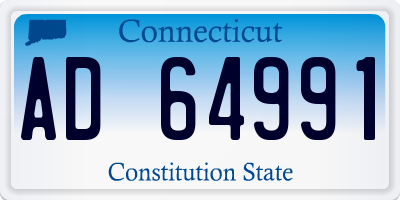 CT license plate AD64991