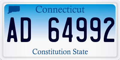 CT license plate AD64992