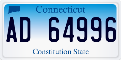 CT license plate AD64996