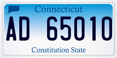 CT license plate AD65010