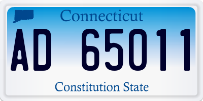 CT license plate AD65011