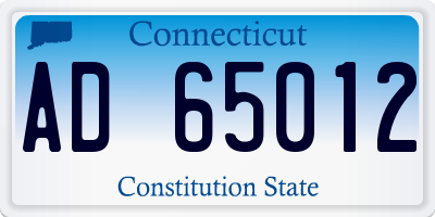 CT license plate AD65012