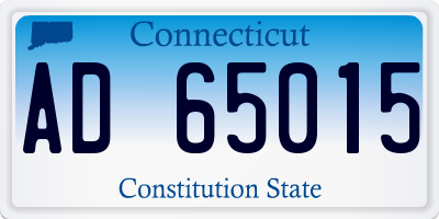 CT license plate AD65015