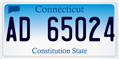 CT license plate AD65024