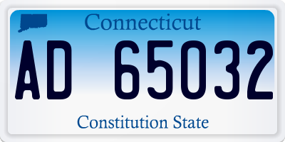 CT license plate AD65032