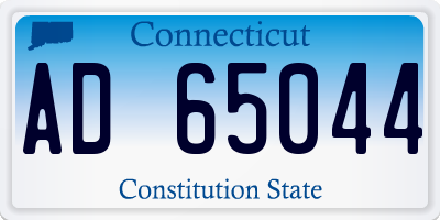 CT license plate AD65044