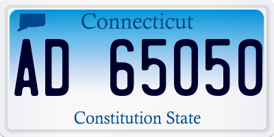 CT license plate AD65050