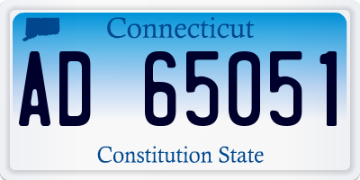 CT license plate AD65051