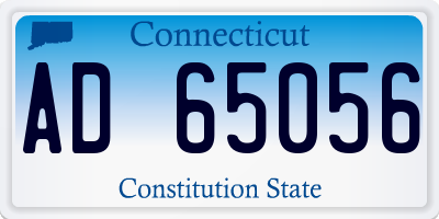 CT license plate AD65056