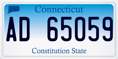 CT license plate AD65059