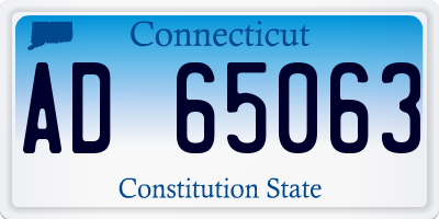 CT license plate AD65063