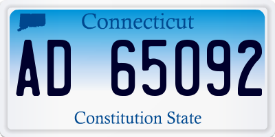 CT license plate AD65092