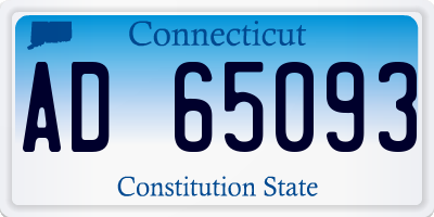 CT license plate AD65093