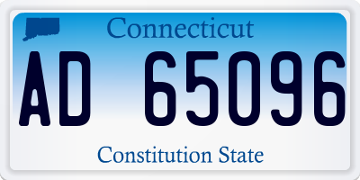 CT license plate AD65096