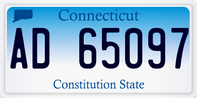 CT license plate AD65097