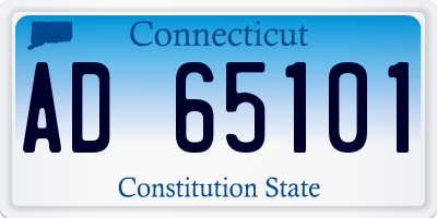 CT license plate AD65101