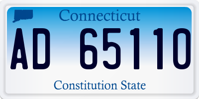 CT license plate AD65110