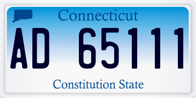 CT license plate AD65111