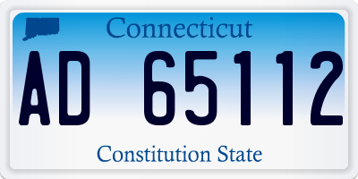 CT license plate AD65112