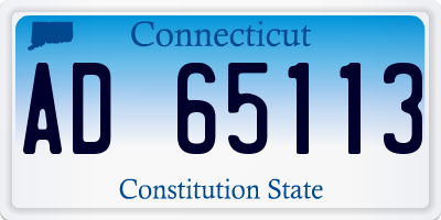 CT license plate AD65113