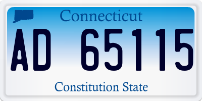 CT license plate AD65115