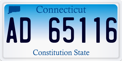 CT license plate AD65116
