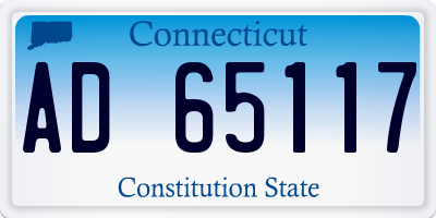 CT license plate AD65117
