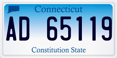 CT license plate AD65119