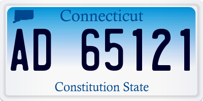 CT license plate AD65121