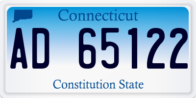 CT license plate AD65122