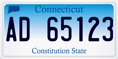 CT license plate AD65123