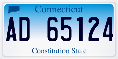 CT license plate AD65124