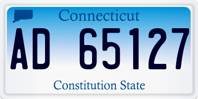 CT license plate AD65127