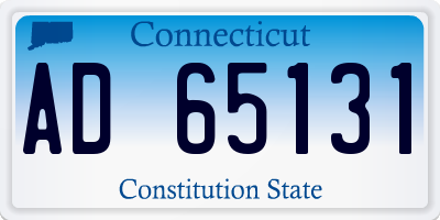 CT license plate AD65131