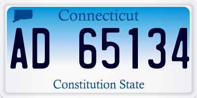 CT license plate AD65134