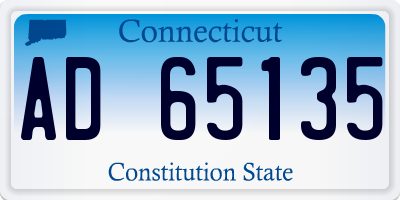 CT license plate AD65135
