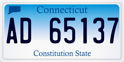 CT license plate AD65137