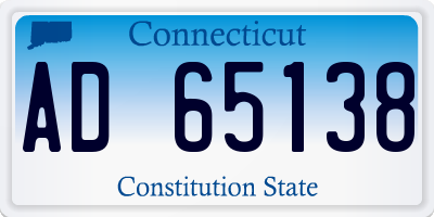 CT license plate AD65138