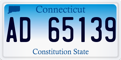 CT license plate AD65139