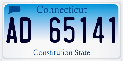CT license plate AD65141