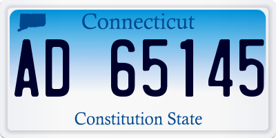 CT license plate AD65145