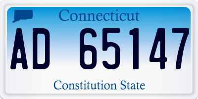 CT license plate AD65147