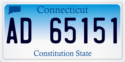 CT license plate AD65151