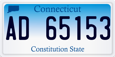 CT license plate AD65153
