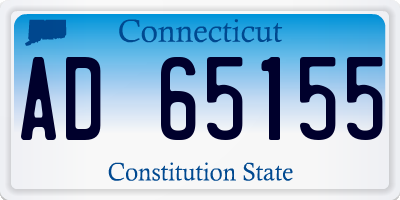CT license plate AD65155