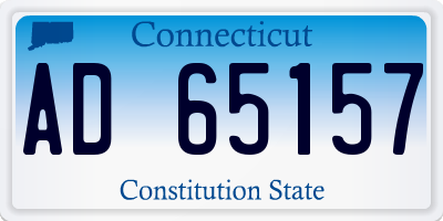 CT license plate AD65157