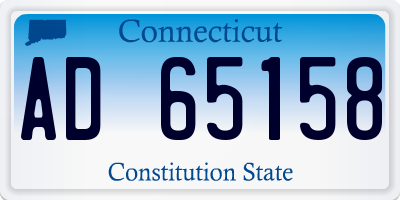 CT license plate AD65158