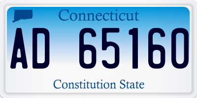 CT license plate AD65160