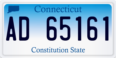 CT license plate AD65161