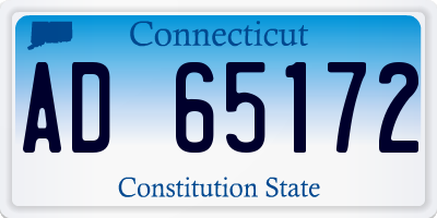 CT license plate AD65172